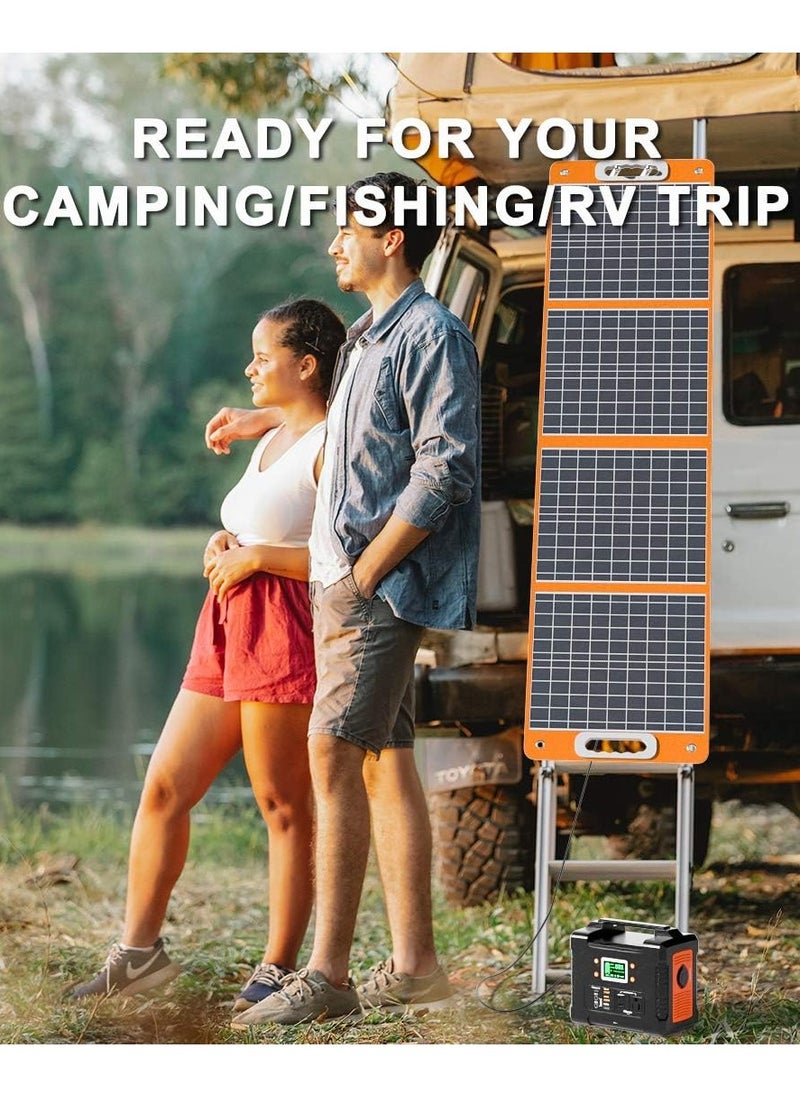 FlashFish 100W 18V Foldable Solar Panel, Solar Charger for Portable Power Station, DC Output 65W USB QC3 Port  - Image 5