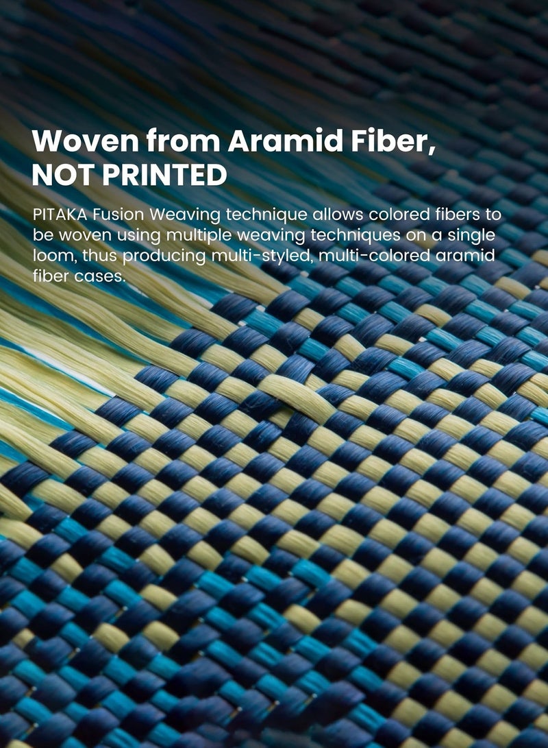 بيتاكا جراب ماج سيف لهاتف ايفون 16 برو ماكس، غطاء رفيع للغاية منسوج باللمس مع حافة كاميرا مرتفعة / لمسة منسوجة / متوافق مع MagSafe / حماية من السقوط والتلف - مجرة درب التبانة - Image 3