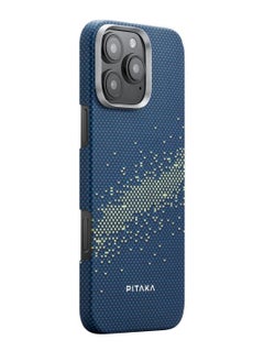 PITAKA iPhone 16 Pro Max MagSafe Case Tactile Woven Ultra Slim Cover with Raised Camera Lip / Woven Touch / Compatible with MagSafe / Drop and Damage Protection - Milky Way Galaxy  - Image 2