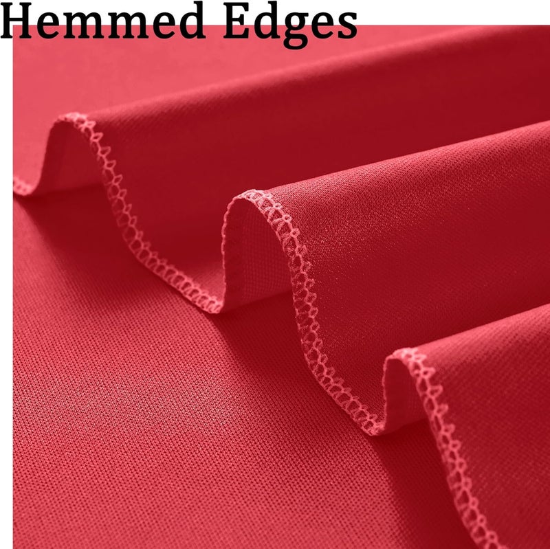 NSSONBEN 50ft x 10ft Wrinkle Free Red Polyester Backdrop Curtains for Multi-purpose Occasions, 10 Panels 5x10ft with 4 inches Rod Pocket - Image 4