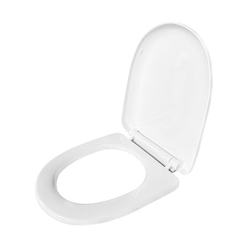 LUXART Toilet Seat Cover 44.5L x 34.5W CM|Western Rectangle Commode Round Seat Cover | Soft Close Technology Heavy Quality Commode Lid With Installation Kit | Stylish PP Toilet Cover For Bathroom - Image 1
