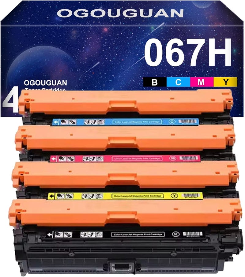 خرطوشة حبر 067 067H متوافقة مع كانون 067 067H i-SENSYS MF657Cdw MF655Cdw MF651Cw LBP631Cw LBP633Cdw LBP632Cdw MF653Cdw MF656Cdw MF654Cdw 4 حزم - Image 1