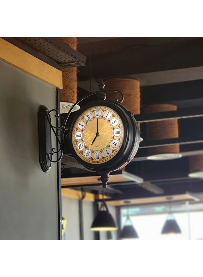 Drhomeam Vintage Wall Clock Vintage Aluminium Wall Clock Dial Face, DIY Quartz Clock Projects 7 Inch Diameter, Roman Numeral - Image 3