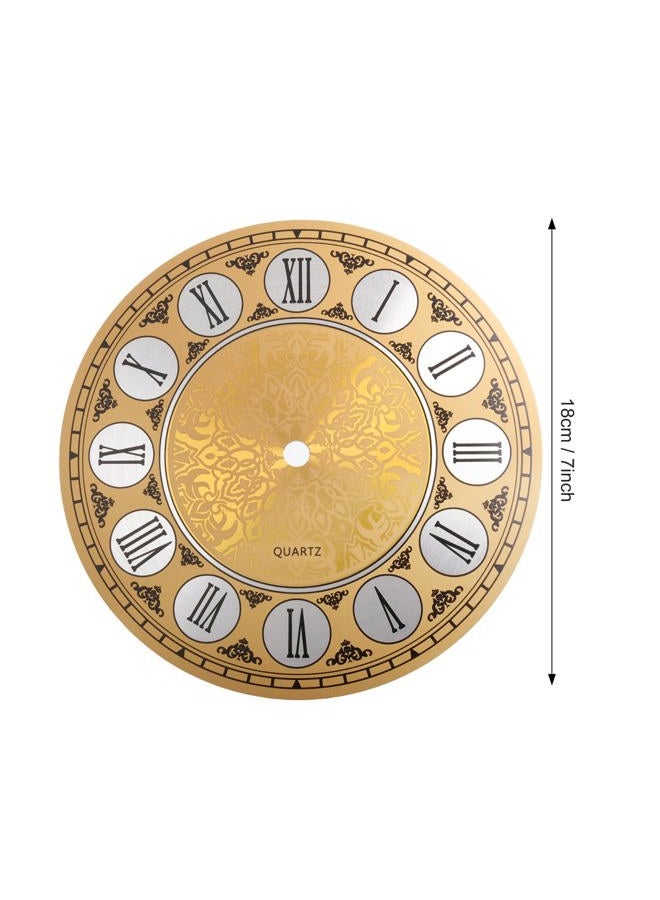 Drhomeam Vintage Wall Clock Vintage Aluminium Wall Clock Dial Face, DIY Quartz Clock Projects 7 Inch Diameter, Roman Numeral - Image 2