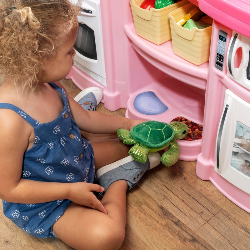 Step2 Fun with Friends Kids Kitchen Playset, Indoor/Outdoor Kitchenette, Interactive Play with Lights and Sounds, Durable Plastic, Includes 25 Piece Toy Accessories, Toddlers 2+ Years Old, Pink - Image 5