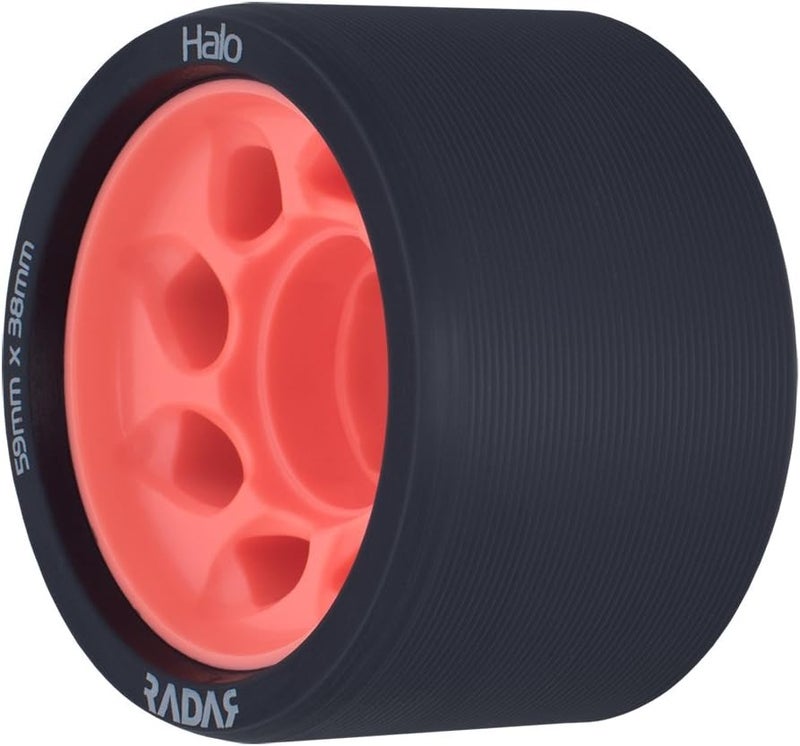 Riedell Radar Wheels Halo Roller Skate Wheels - 4 Pack of 38mm x 59mm - Image 1