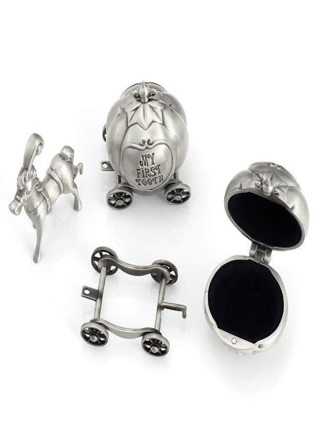 Mogoko Silver Tooth Holder, My First Tooth and Curl Keepsake Box Set, Baby Teeth Fairy Containter Gift Box for Child Kids - Image 2