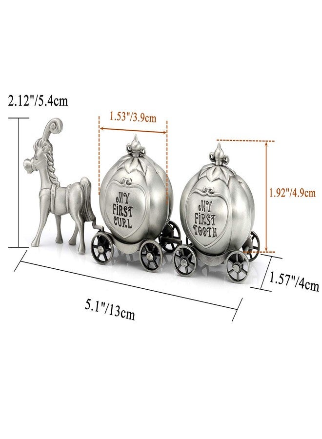 Mogoko Silver Tooth Holder, My First Tooth and Curl Keepsake Box Set, Baby Teeth Fairy Containter Gift Box for Child Kids - Image 3