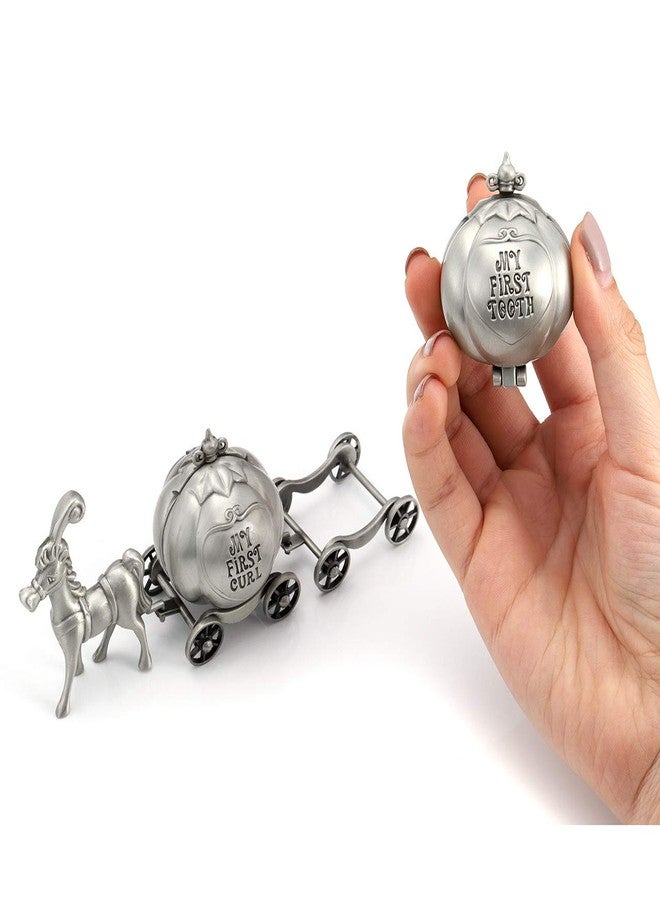 Mogoko Silver Tooth Holder, My First Tooth and Curl Keepsake Box Set, Baby Teeth Fairy Containter Gift Box for Child Kids - Image 4