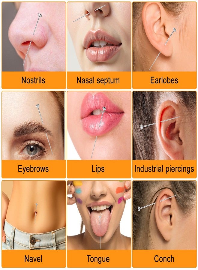 Telooco 10 Pcs Piercing Taper Piercing Ball Grabber Tool for Changing Jewelry - 12G 14G 16G 18G 20G Stainless Steel Flat Back Earring Insertion Tool Body Piercing Kit for Ear Nose Lip Navel Eyebrow - Image 5