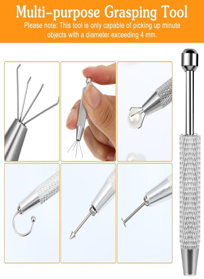 Telooco 10 Pcs Piercing Taper Piercing Ball Grabber Tool for Changing Jewelry - 12G 14G 16G 18G 20G Stainless Steel Flat Back Earring Insertion Tool Body Piercing Kit for Ear Nose Lip Navel Eyebrow - Image 3