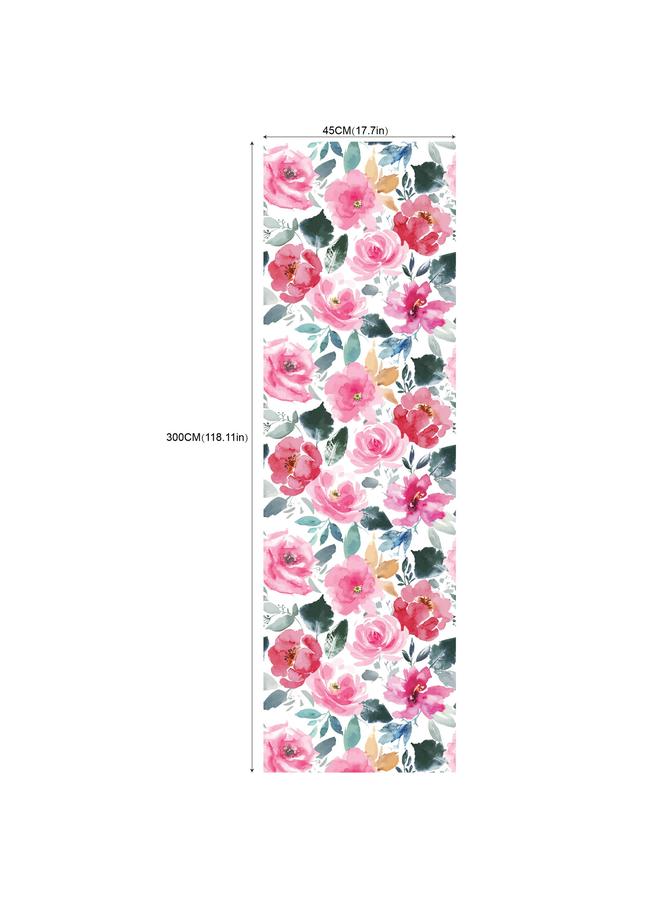 Bluejw Green Plant Flower Self-adhesive Wallpaper Wallpaper Removable Wallpaper Living Room Background Transformation Wall Sticker RW158-180 - Image 1