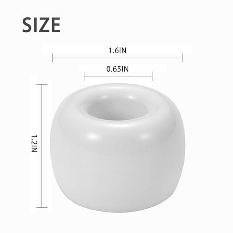 Levesica Mini Ceramic Couple Toothbrush Holder Hand-Made Bathroom Electric Toothbrush Head Holder - Image 2