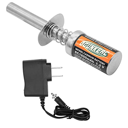 OGUNKE OGRC Nitro Glow Plug Igniter Starter Tools with Battery Charger for HSP Redcat and 1/8 1/10 Nitro Engine RC Car Buggy Truck Model - Image 1