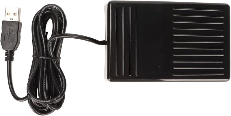 USB Foot Switch Pedal FS22 PM, Single Foot Switch Pedal with Mechanical Switch, Multifunctional USB Pedal for Computer, Customizable Keyboard Mouse Functions with 2 Meters - Image 1