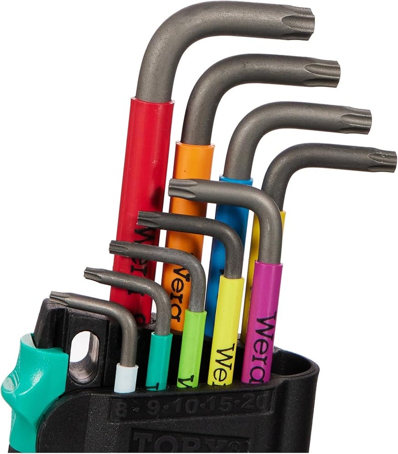Wera 967 SPKL/9 Torx BO Multicolour Allen Key Set, BlackLaser, 9 Pieces, 05024335001 - Image 3