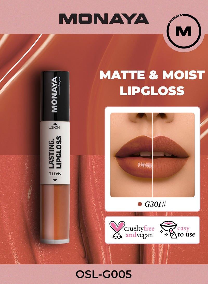 Monaya G005 Matte & Moist Lasting Lip Gloss -Long-Lasting, Moisturizing, Non-Drying Matte Finish, 2x3ml - Image 1