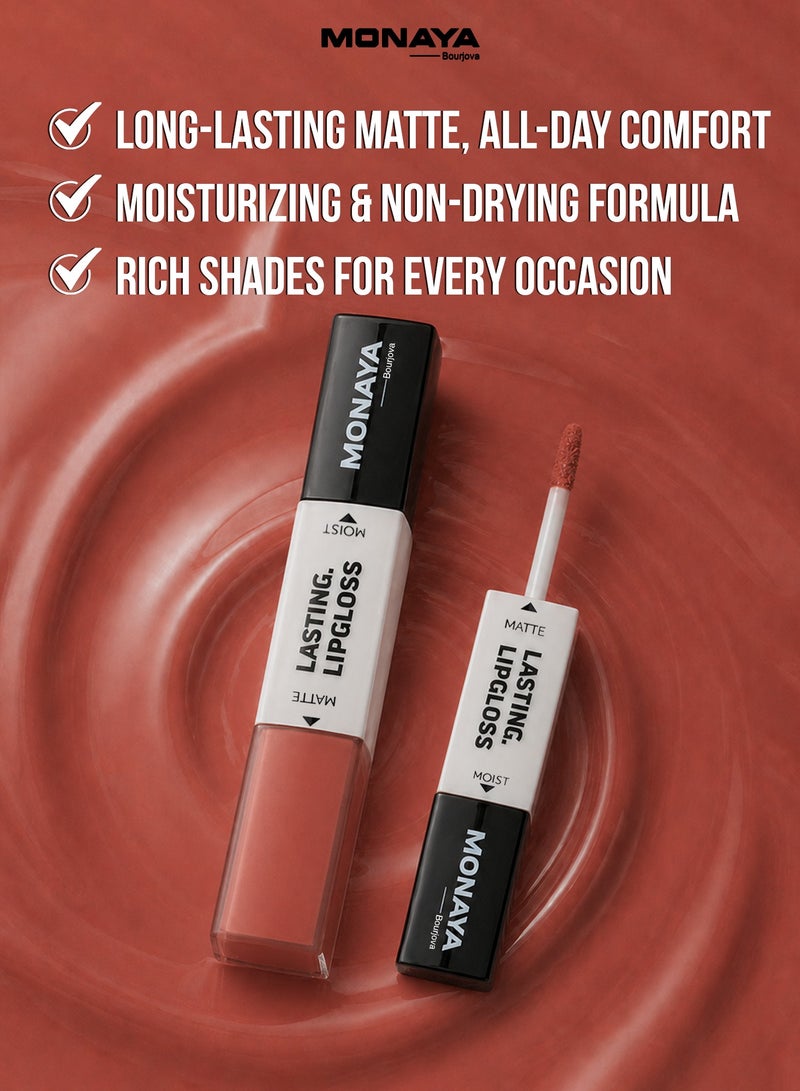 Monaya G005 Matte & Moist Lasting Lip Gloss -Long-Lasting, Moisturizing, Non-Drying Matte Finish, 2x3ml - Image 4