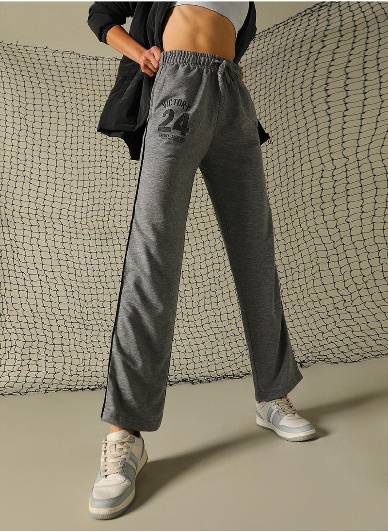Hubberholme Women's Grey 100% Polyester Printed Full Length Casual Regular Fit Trouser  - Image 5