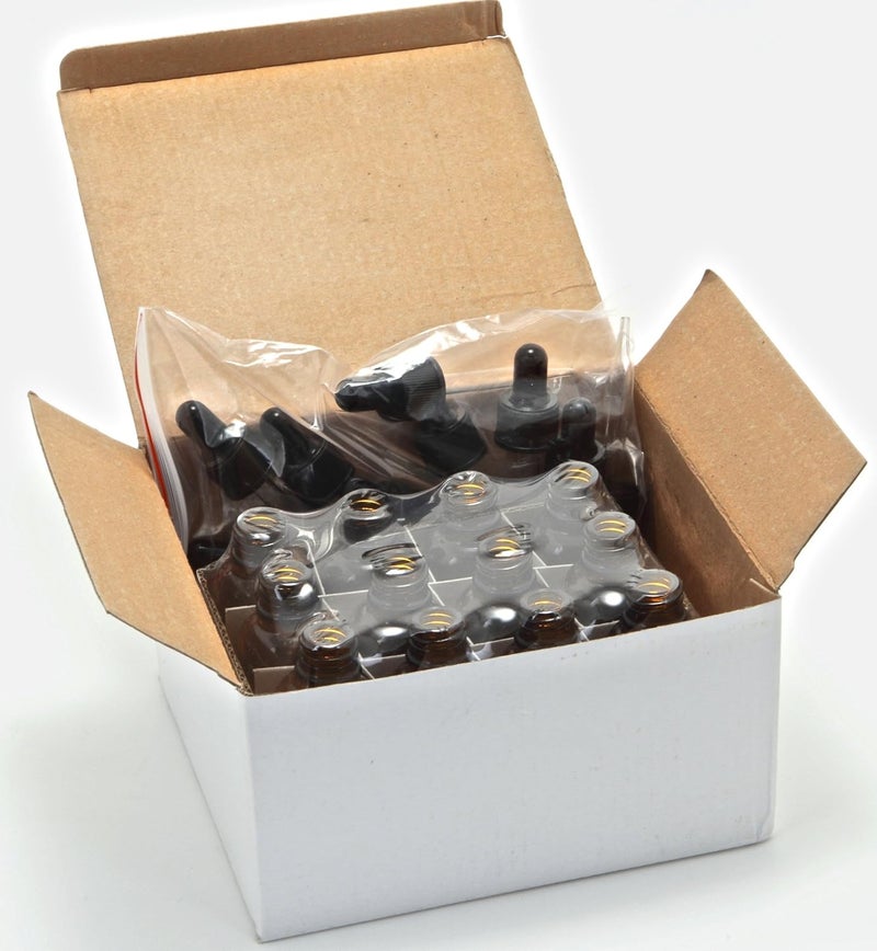 Vivaplex 12 Amber 1 oz Glass Bottles with Glass Eye Droppers - Image 4