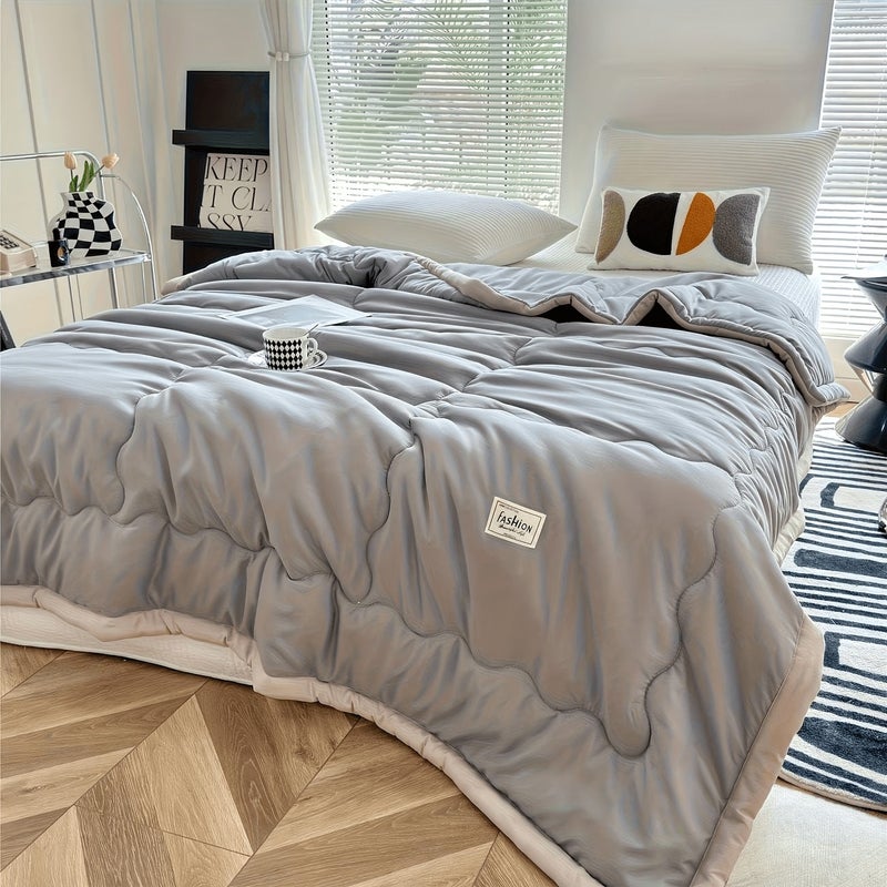 1pc Ultra-Soft Comfortable Summer Cool Blanket, Delicate Touch Skin-Friendly Breathable Throw, Nap Blanket Cooling Cooling Thin Blanket, Multifunctional Quilted Summer Cool Blanket, Classic Solid Color Bedding, Moisture-Wicking And Breathable - Image 4