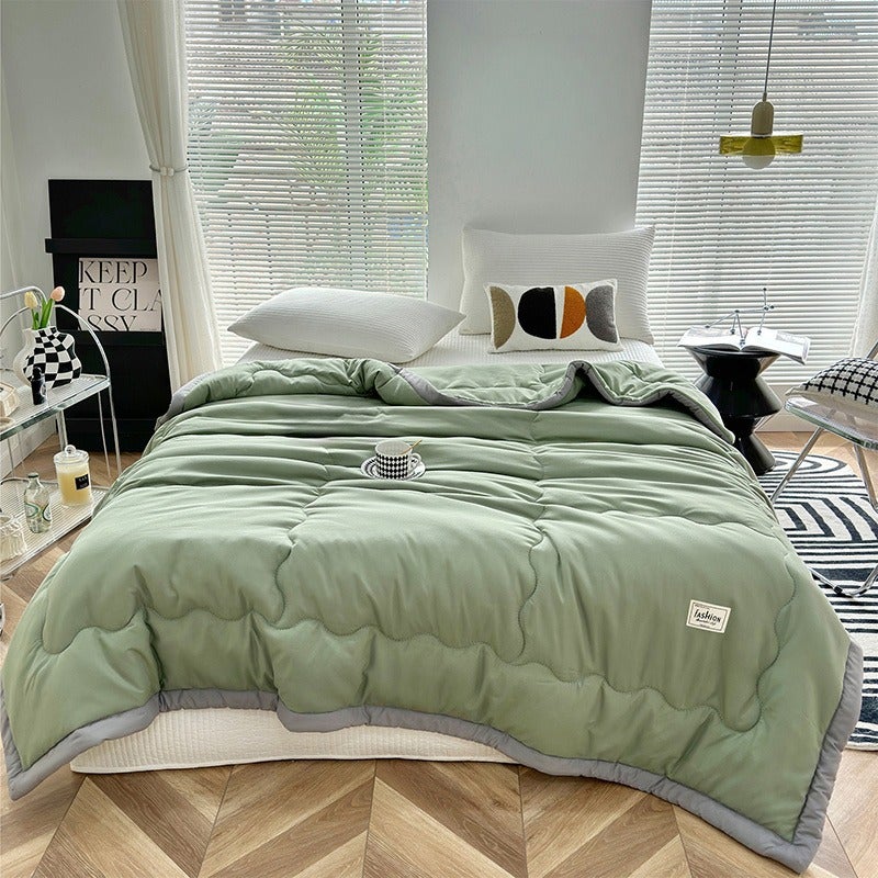 1pc Ultra-Soft Comfortable Summer Cool Blanket, Delicate Touch Skin-Friendly Breathable Throw, Nap Blanket Cooling Cooling Thin Blanket, Multifunctional Quilted Summer Cool Blanket, Classic Solid Color Bedding, Moisture-Wicking And Breathable - Image 2