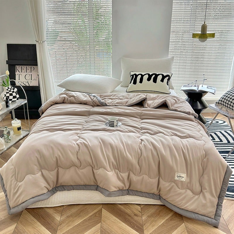 1pc Ultra-Soft Comfortable Summer Cool Blanket, Delicate Touch Skin-Friendly Breathable Throw, Nap Blanket Cooling Cooling Thin Blanket, Multifunctional Quilted Summer Cool Blanket, Classic Solid Color Bedding, Moisture-Wicking And Breathable - Image 5