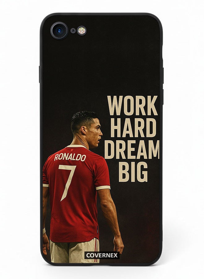 Covernex Apple iPhone 7 Protective Case Cover Printed Featuring Work Hard Dream Big CR7 - Image 2