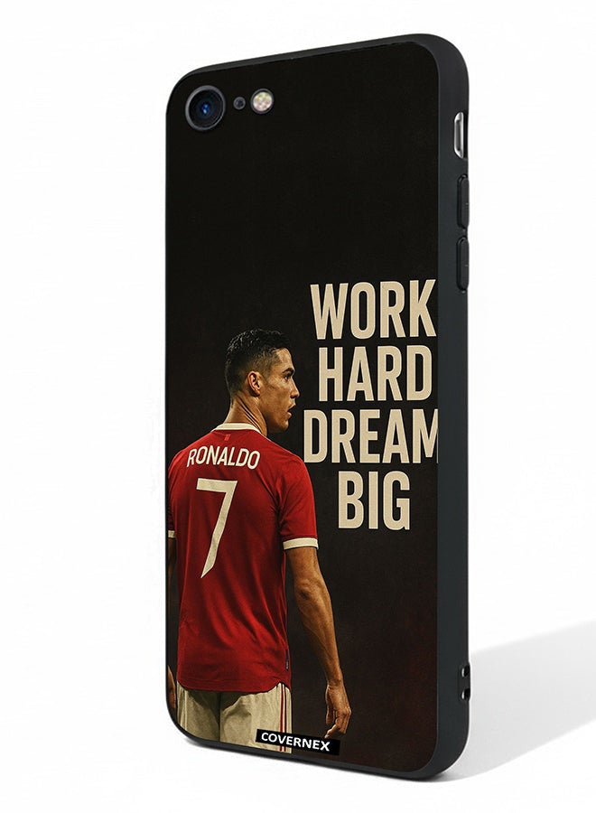 Covernex Apple iPhone 7 Protective Case Cover Printed Featuring Work Hard Dream Big CR7 - Image 1