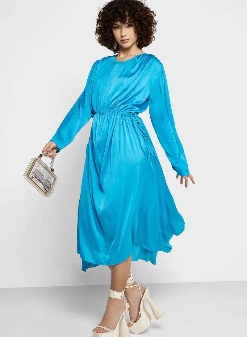 TOPSHOP Satin Midi Dress