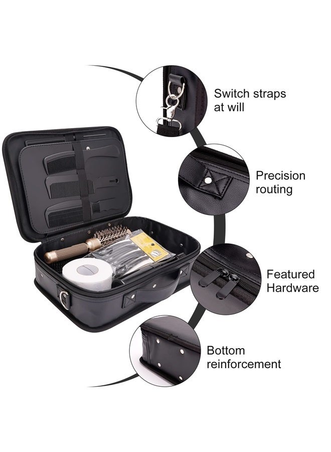 BARBERPLAN Barber Tools Case Set, Hairdresser Bags Cutting Set for Barbershop or Home Hair Stylist Supplies, 22in1 PU Barber Bag, Cape, Hair Comb/Brush, Shears, Razor, Neck Duster, Spray Bottle, Hair Clips - Image 3