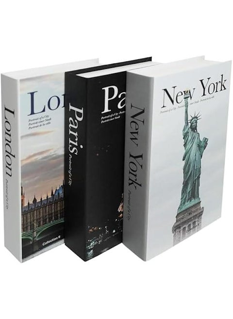 Coffee Table Decorative Books For Home Decor, Fake Books For Decoration, Aesthetic Bookshelf Decor for Living Room Office Bedroom, 3 Piece