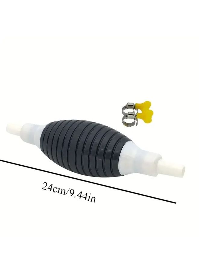 4pcs Self Priming Fuel Transfer Pump Kit 39.37 Inch Oil Suction Hose With Airbag Metal Clamps For Diesel Gasoline Urea Tank Oil Extraction Water Pumping - Image 2