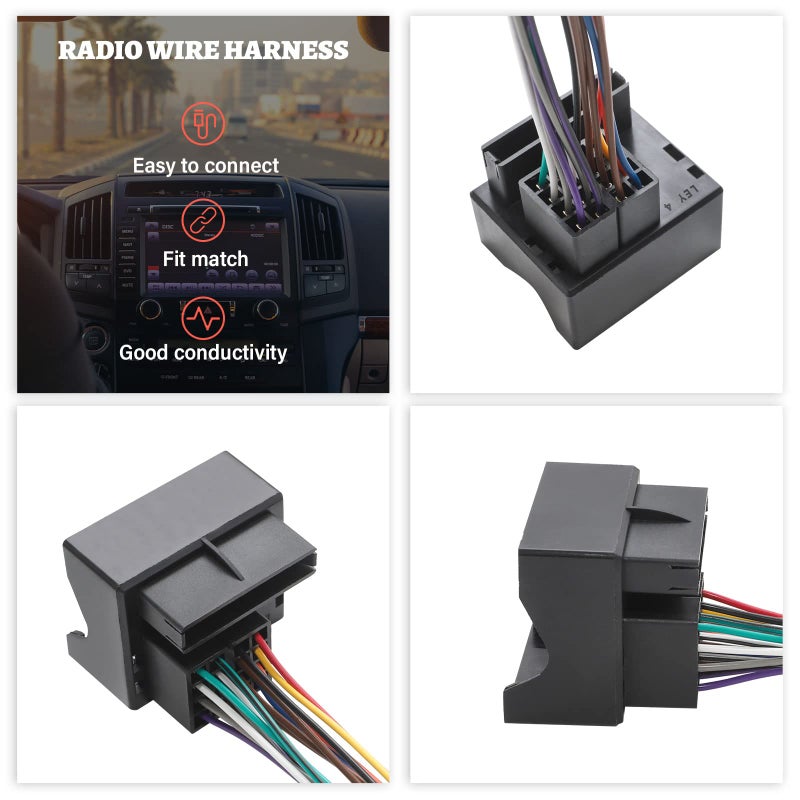 RED WOLF Compatible with Volkswagen 2004-2015, BMW 3/5, Audi 2002-2010 Aftermarket Stereo Radio Replacement Wire Harness Cable Connector to OEM Plug - Image 3