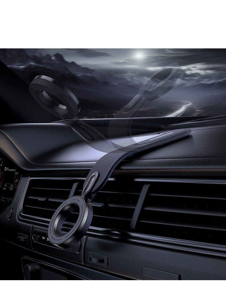 The instrument board can rotate the universal magnetic car holder of the car mobile phone holder for a week,with a vehicle rack with super magnetic magnets,compatible with iPhone compatible with 16 15 14 13 12 series,Samsung S24 S23 and other smartphones,black - Image 3