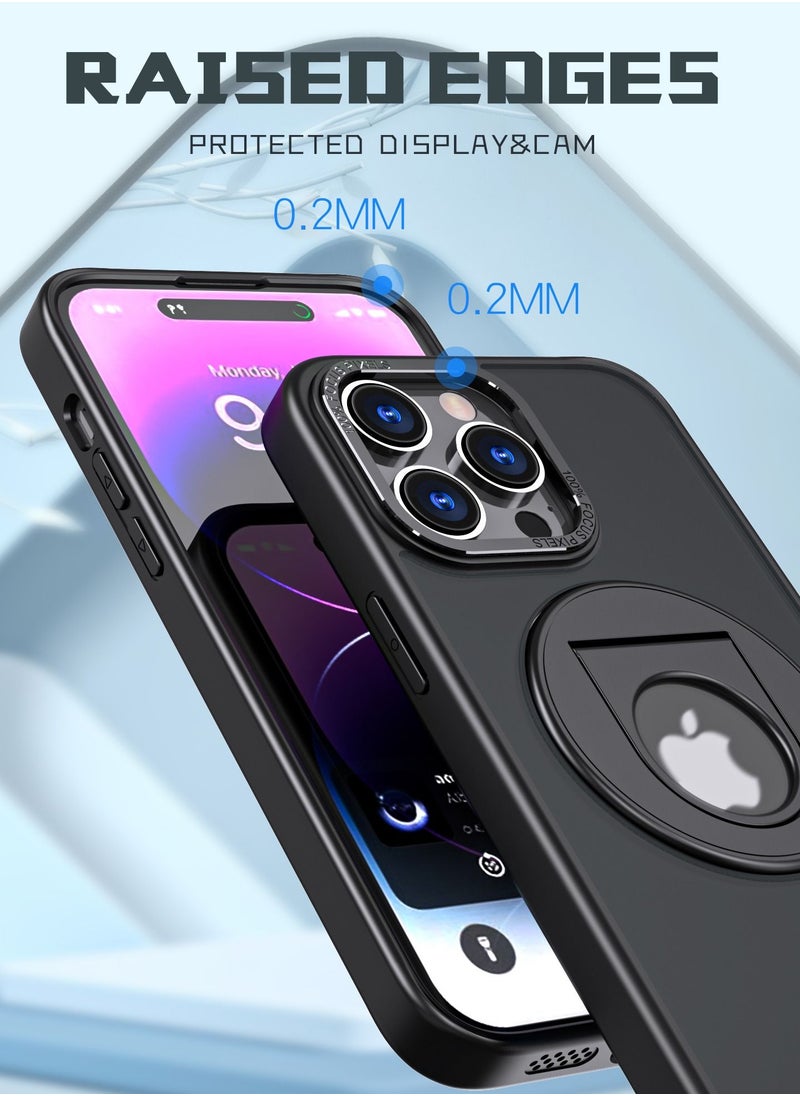 Color Fans - Magnetic Suction Phone Case for Apple iPhone 13 Pro Max with Ring Bracket Shell Black for iPhone 12 Pro Max Case - Image 1