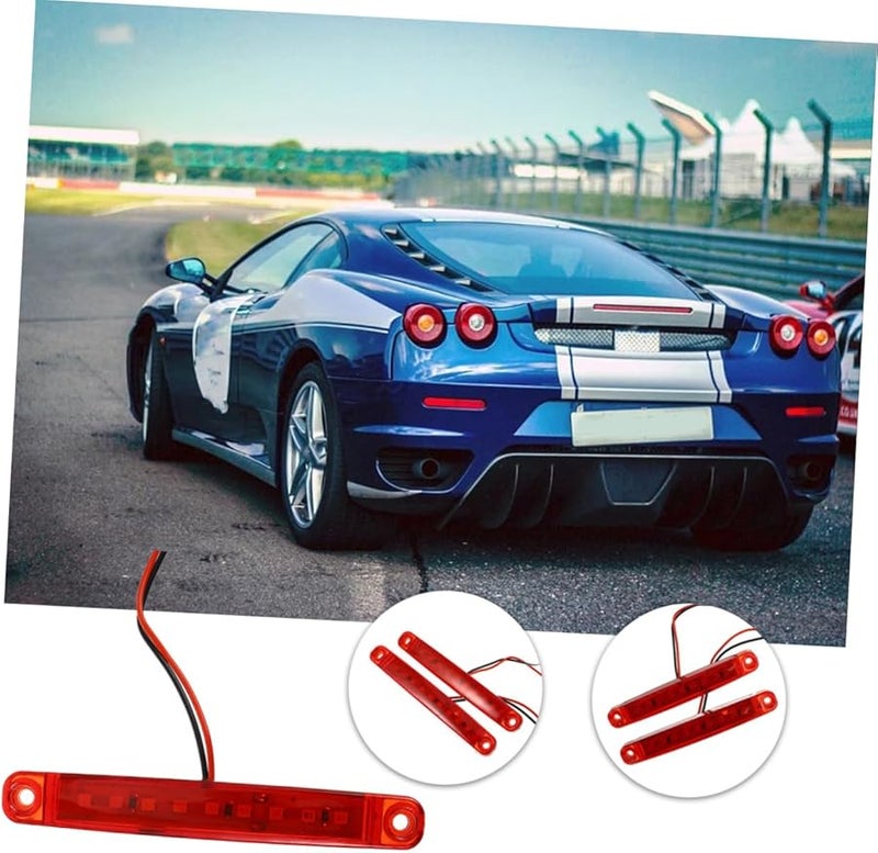 مصابيح علامة جانبية LED حمراء 10 قطع للشاحنات والمقطورات والقوارب مؤشر فرامل موفر للطاقة - Image 3