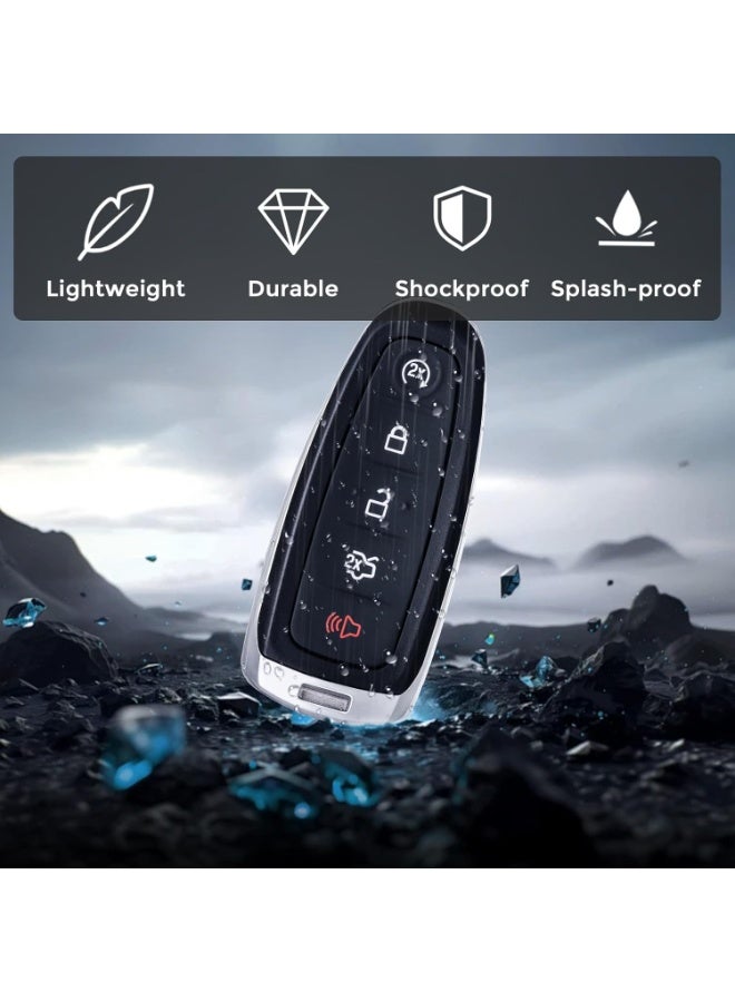 KISSUN Ford Replacement Key Fob Shell Case Cover Smart Keyless Entry Remote Blank Key for Ford Edge Escape Explorer Focus Flex Taurus Fusion - Image 2