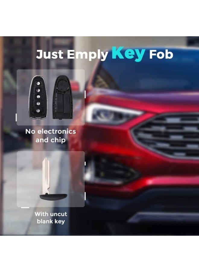 KISSUN Ford Replacement Key Fob Shell Case Cover Smart Keyless Entry Remote Blank Key for Ford Edge Escape Explorer Focus Flex Taurus Fusion - Image 3