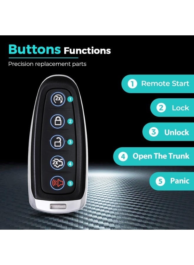 KISSUN Ford Replacement Key Fob Shell Case Cover Smart Keyless Entry Remote Blank Key for Ford Edge Escape Explorer Focus Flex Taurus Fusion - Image 4