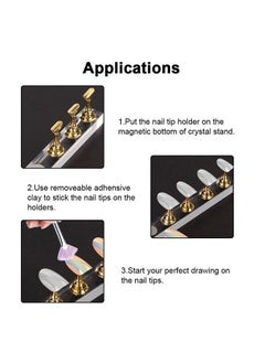 NIBEMINENT False Nail Holder Stand Gold  - Image 3