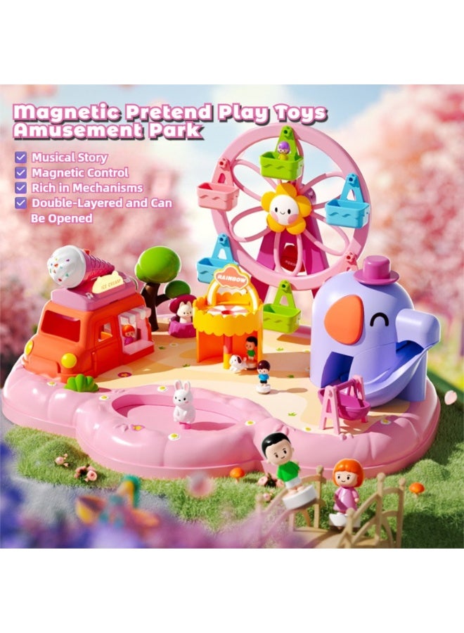 Magnetic Dream Playground Doll House Interactive Educational Playset for Girls 3+ Years Old DIY Assembly Creative Pretend Play Birthday & Eid Gift Kids Play House Toy - Image 2