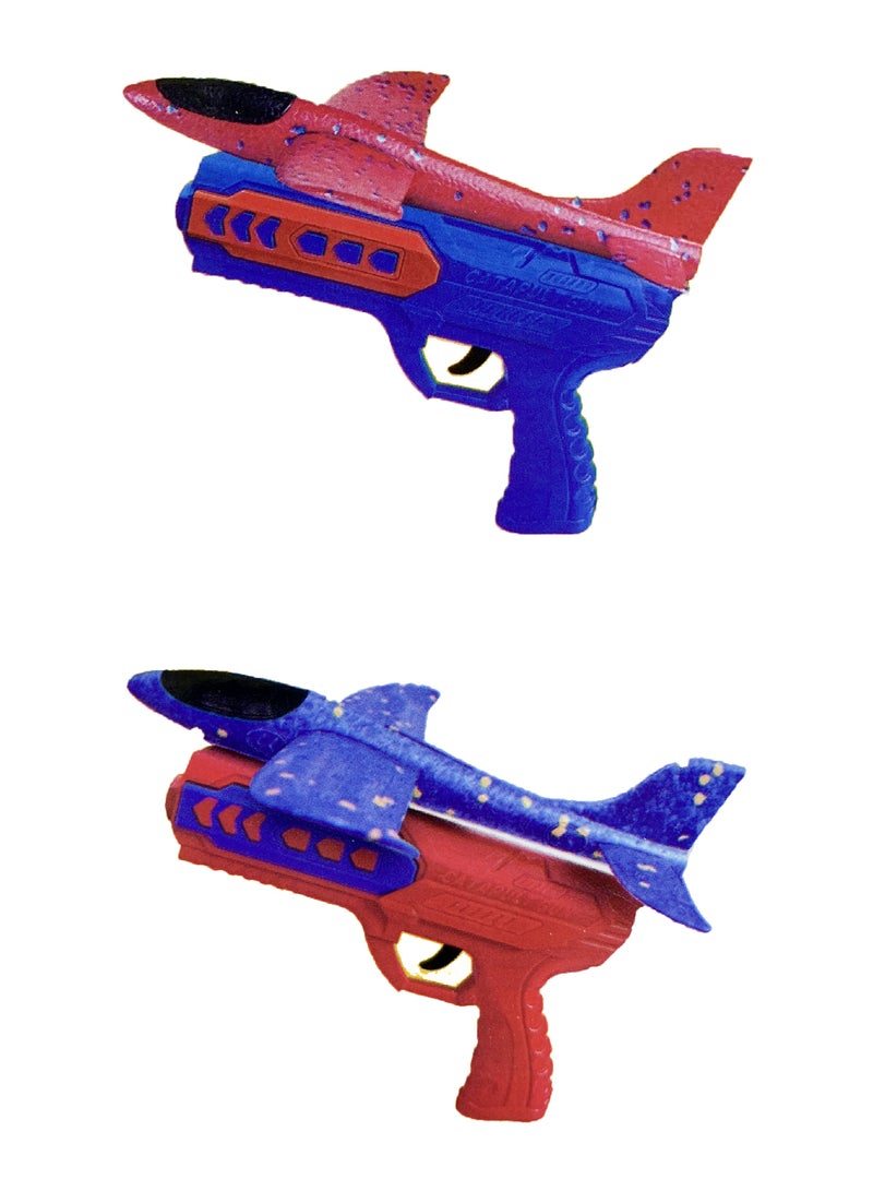 Airplane launcher toy with colorful lights. The airplane is made of cork  - Image 4