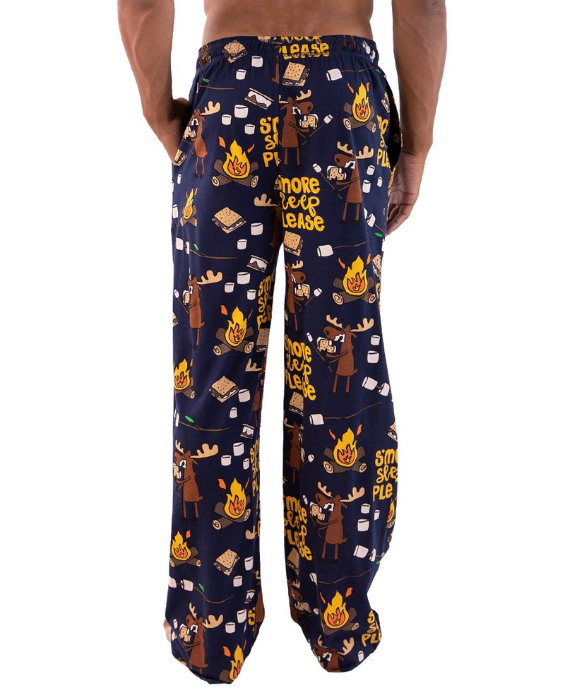 Lazy One Animal Pajama Pants for Men, Men's Separate Bottoms, Lounge Pants, Funny, Humorous, Moose, Camping, Fire (Smore Sleep Please, Large) - Image 2