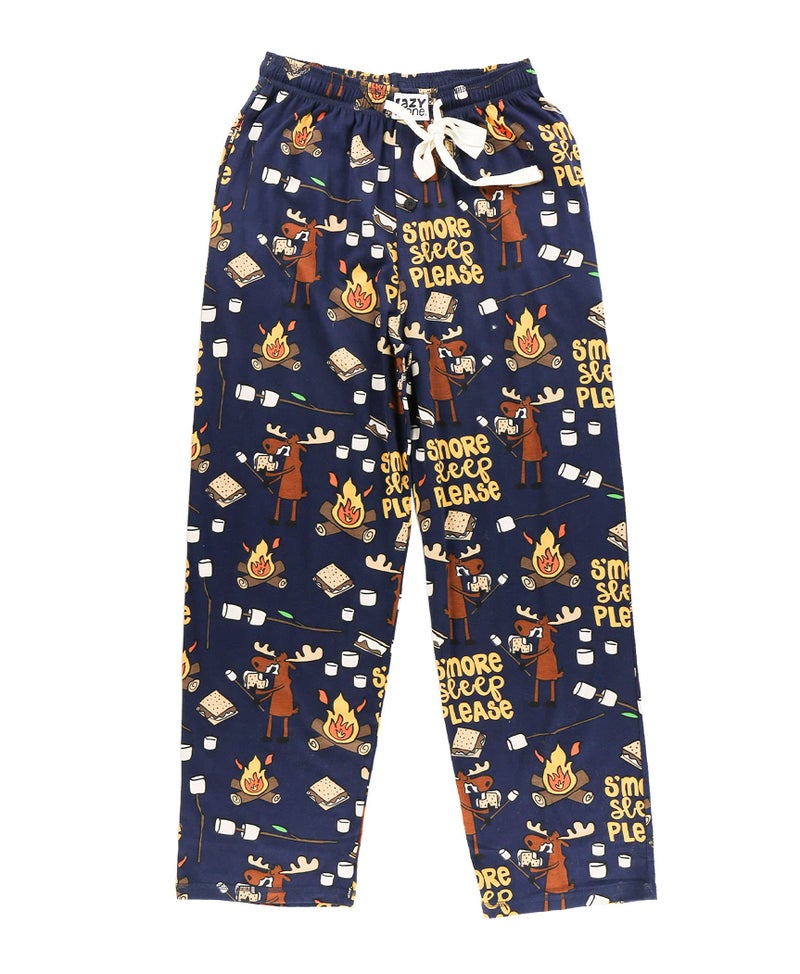 Lazy One Animal Pajama Pants for Men, Men's Separate Bottoms, Lounge Pants, Funny, Humorous, Moose, Camping, Fire (Smore Sleep Please, Large) - Image 4