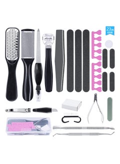 BONITO 23 in 1 Professional Pedicure Tools Set Foot Care Kit,Pedicure Kit Hand Foot Manicure Care Set,Hand Foot Manicure And Pedicure Set Stainless Steel Foot Care Kit Foot Rasp  - Image 1