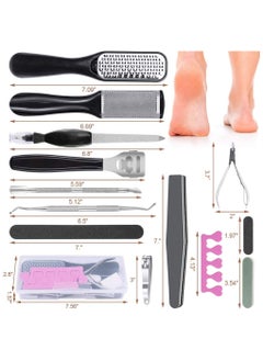 BONITO 23 in 1 Professional Pedicure Tools Set Foot Care Kit,Pedicure Kit Hand Foot Manicure Care Set,Hand Foot Manicure And Pedicure Set Stainless Steel Foot Care Kit Foot Rasp  - Image 3