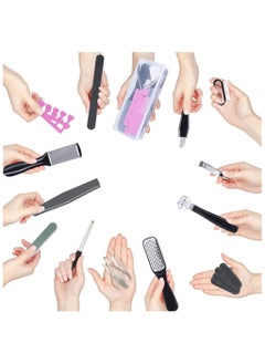 BONITO 23 in 1 Professional Pedicure Tools Set Foot Care Kit,Pedicure Kit Hand Foot Manicure Care Set,Hand Foot Manicure And Pedicure Set Stainless Steel Foot Care Kit Foot Rasp  - Image 5