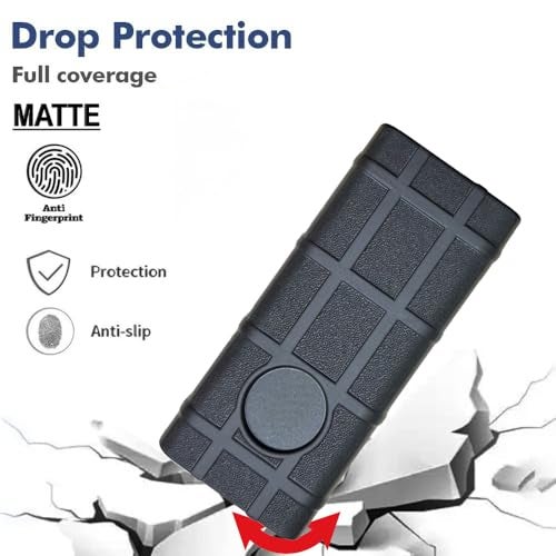 ZAOMA Premium Back Case TPU Cover Compatible for HMD 105 - Model No. : TA-1633 DS Keypad Mobile Feature Phone Rugged Case (TA1633_RUGBLK) - Image 3