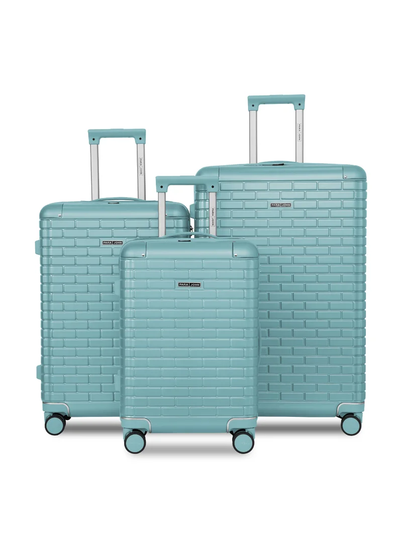 PARAJOHN Para John Bricase 3-Piece PC Luggage Set – 20, 24 & 28 Inch Hard Shell Suitcases with 360° Spinner Wheels